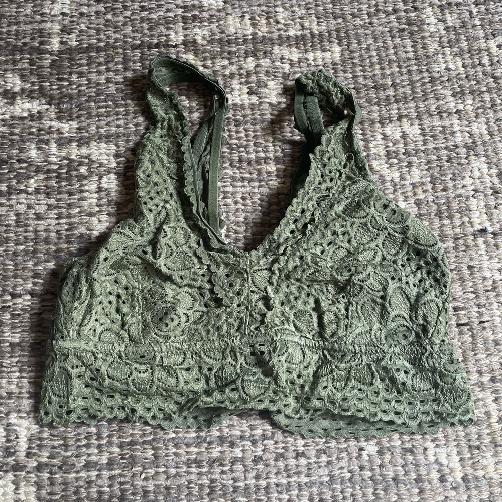 Green Lacey Bralette